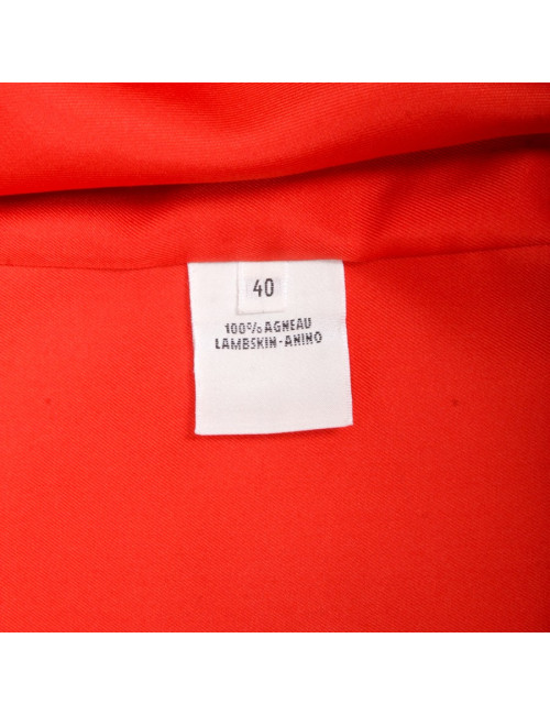 HERMES T 40 lambskin jacket orange