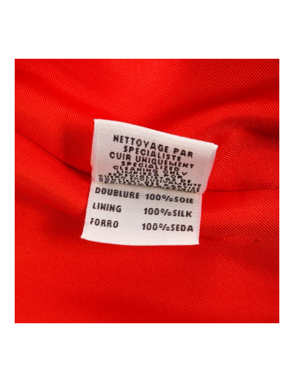 HERMES T 40 lambskin jacket orange