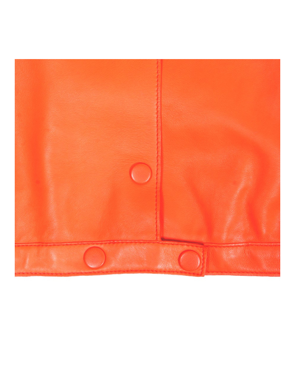 HERMES T 40 lambskin jacket orange