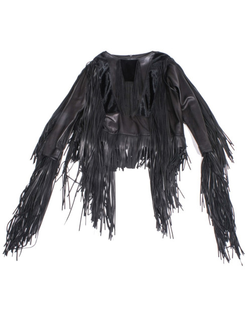 Haut TOM FORD en cuir à franges T 38