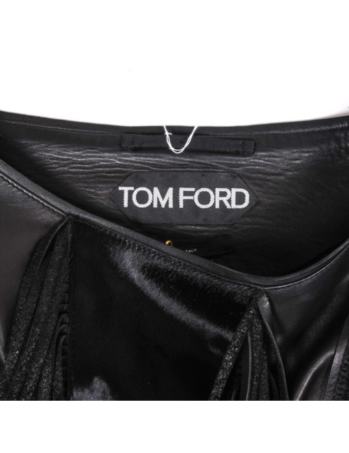 Haut TOM FORD en cuir à franges T 38