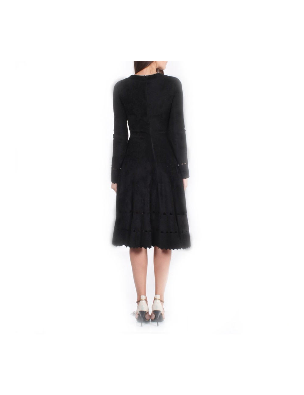 ALAÏA dress in black stretch Velvet Size 40EU