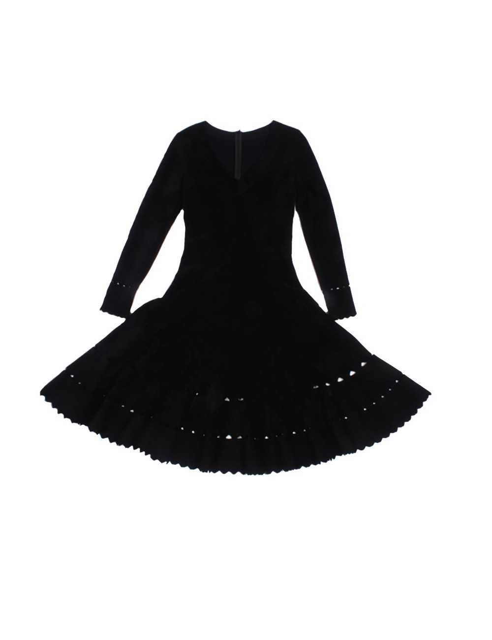 ALAÏA dress in black stretch Velvet Size 40EU