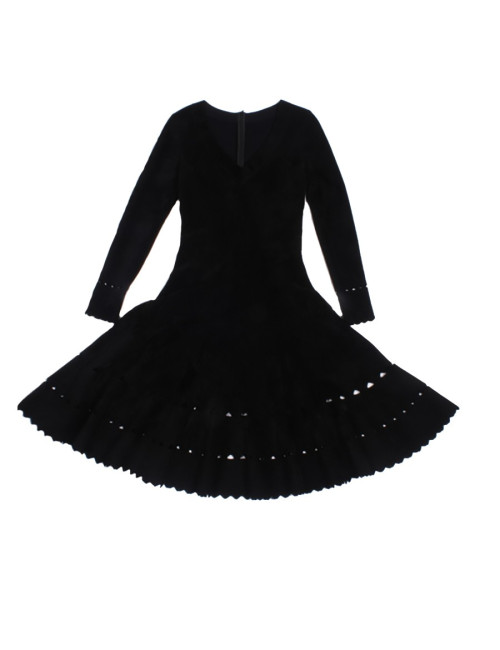 ALAÏA dress in black stretch Velvet Size 40EU