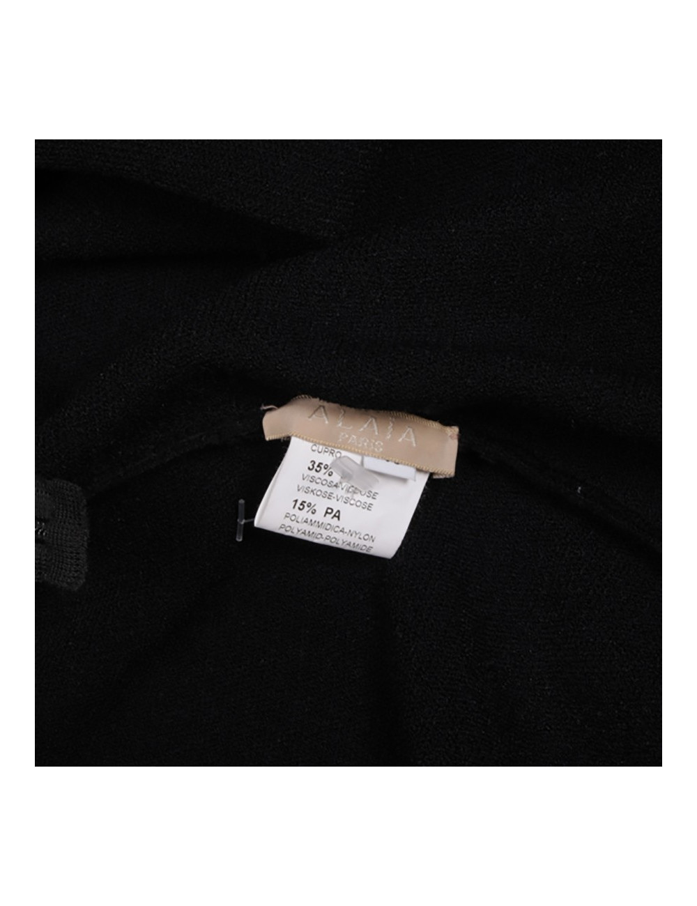 ALAÏA dress in black stretch Velvet Size 40EU