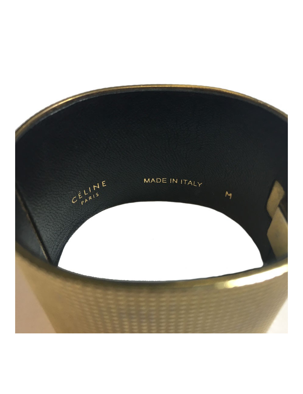 CELINE gold metal cuff size M