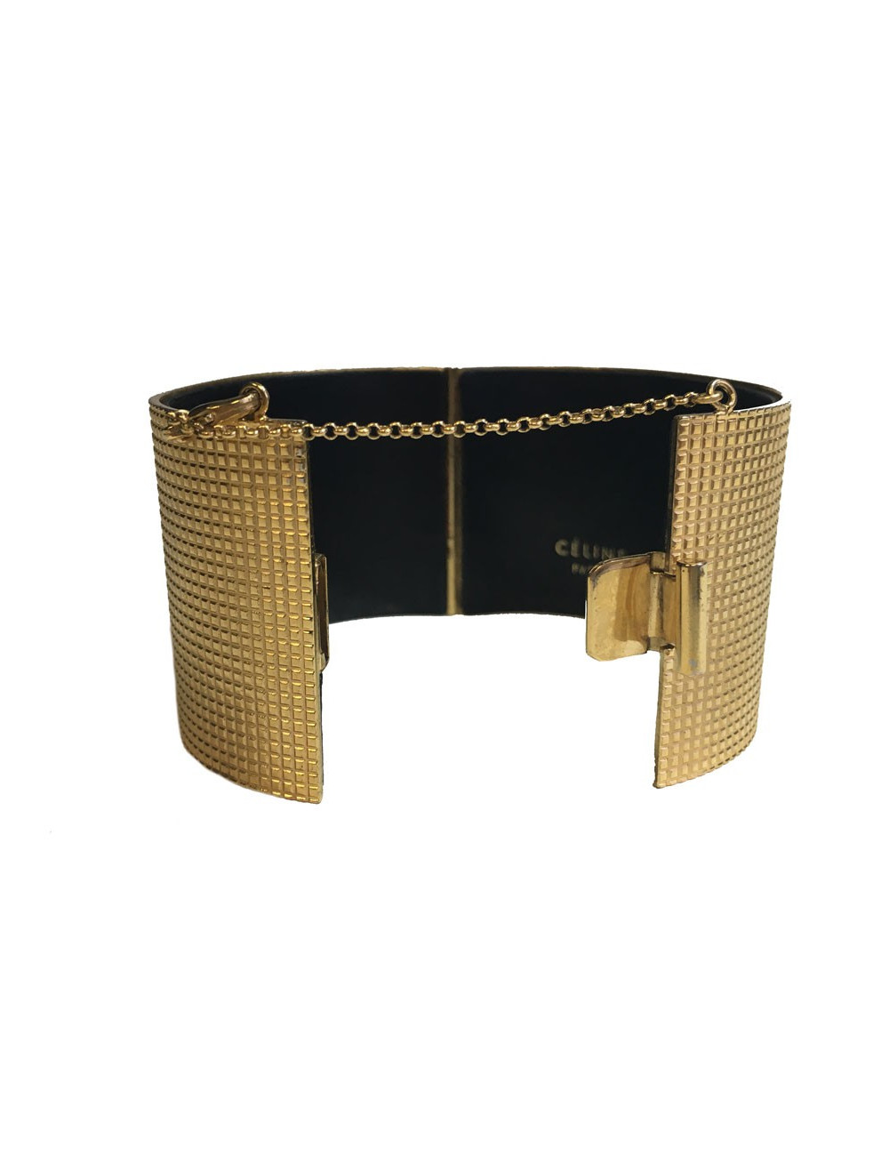CELINE gold metal cuff size M