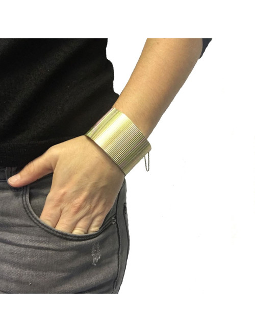 CELINE gold metal cuff size M