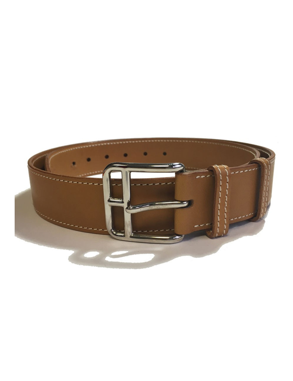 HERMÈS belt in gold leather size 80FR