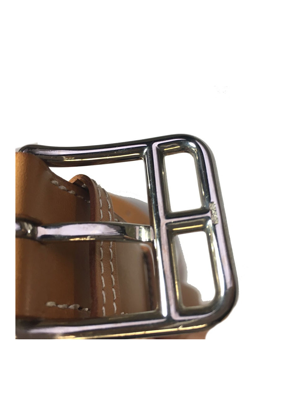 HERMÈS belt in gold leather size 80FR