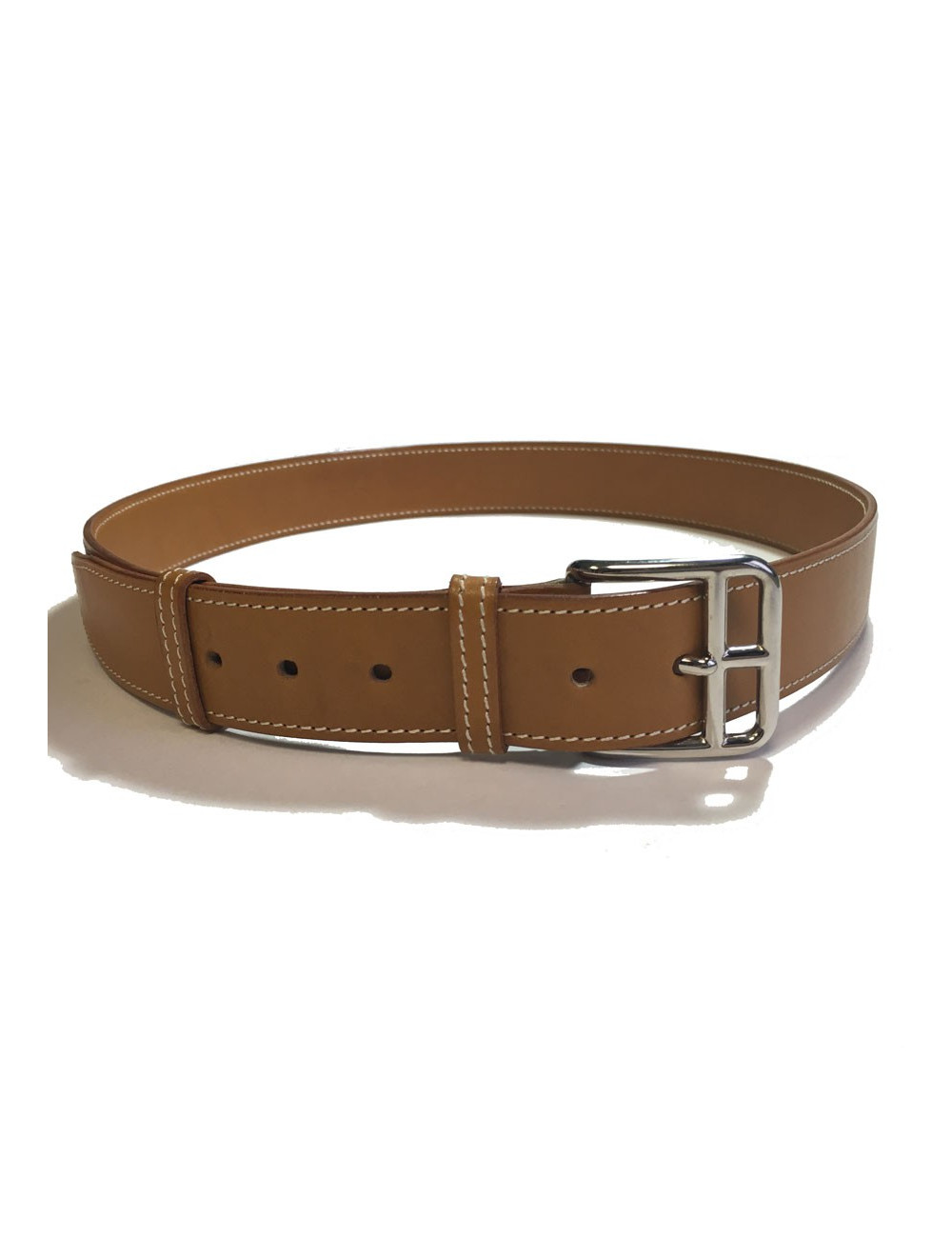 Ceinture HERMÈS en cuir gold T80