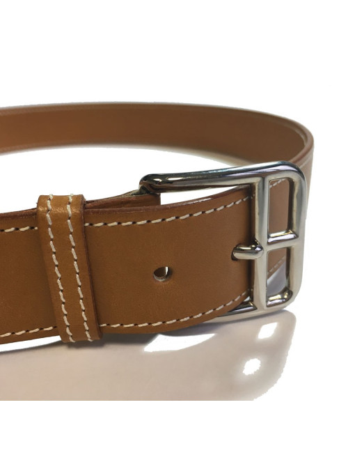 Ceinture HERMÈS en cuir gold T80