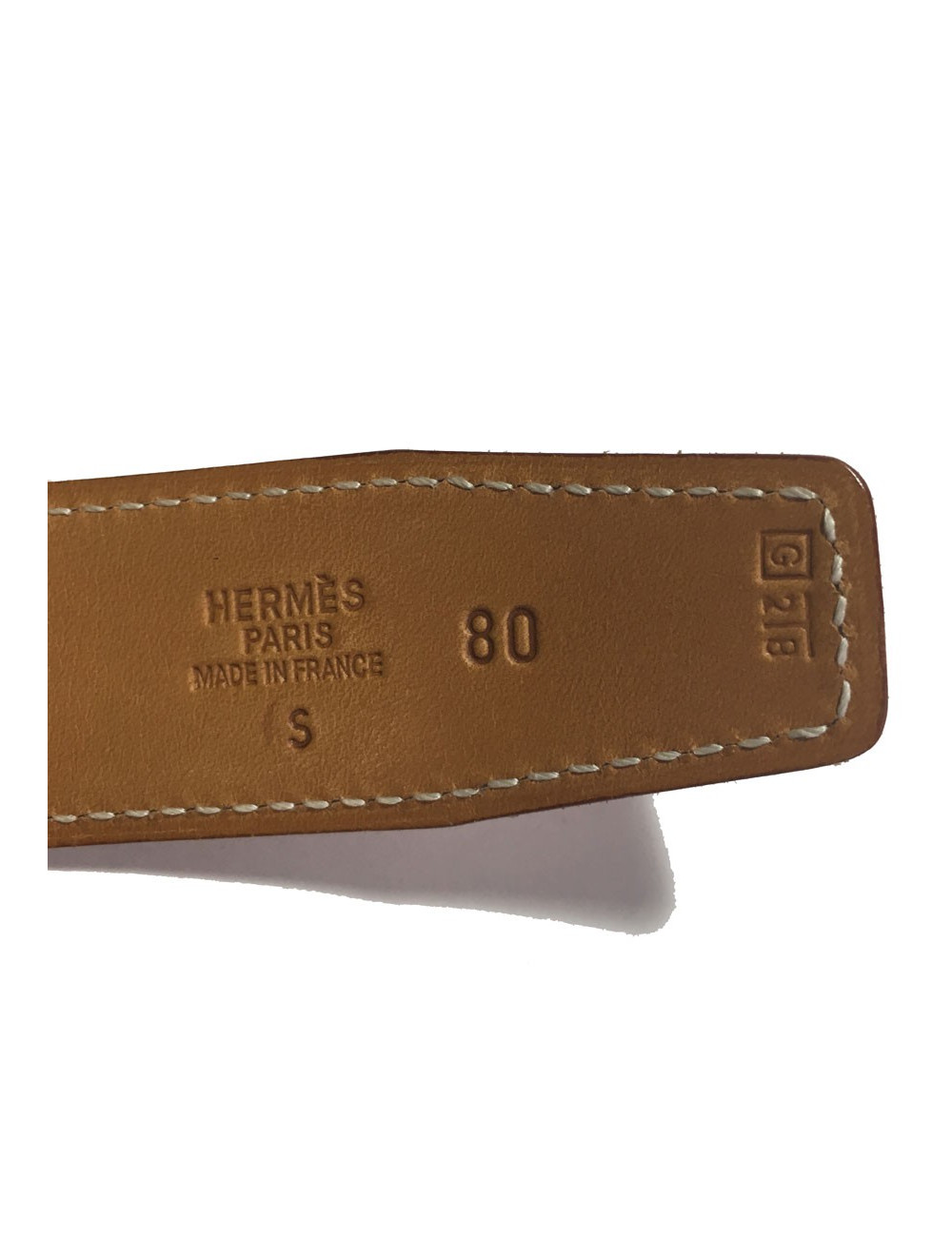 Ceinture HERMÈS en cuir gold T80