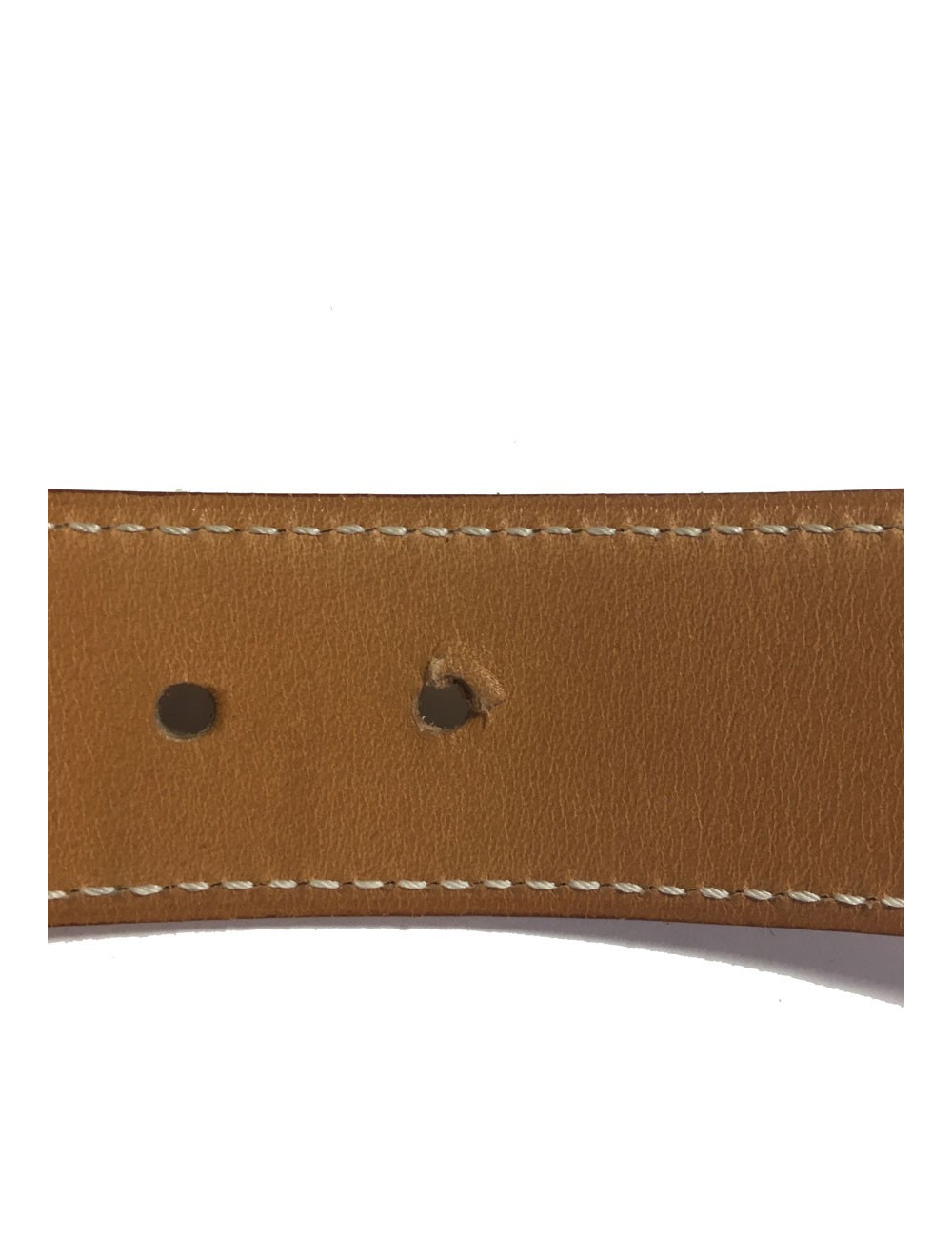 HERMÈS belt in gold leather size 80FR