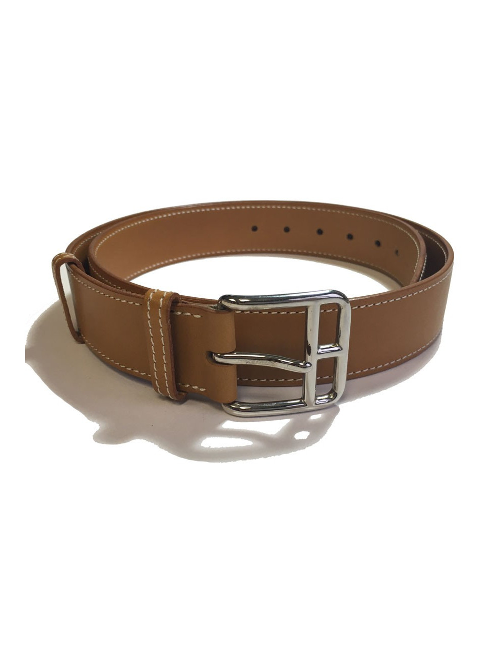 Ceinture HERMÈS en cuir gold T80