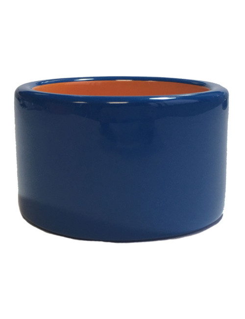 Manchette HERMÈS en bois laqué bleu et orange