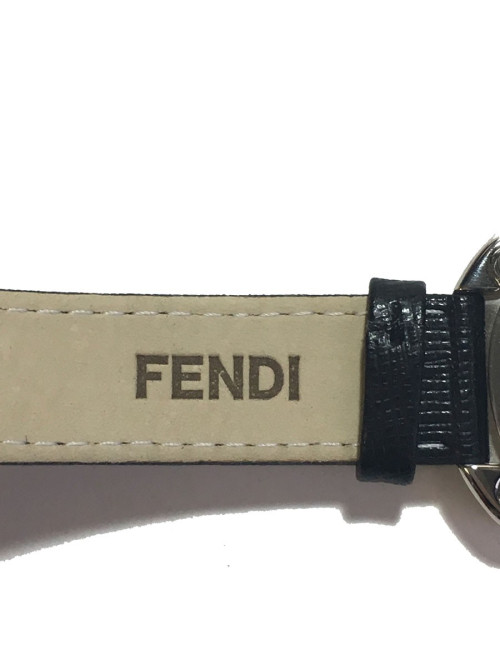 Shows FENDI collection Cameleon in black leather and gold metal