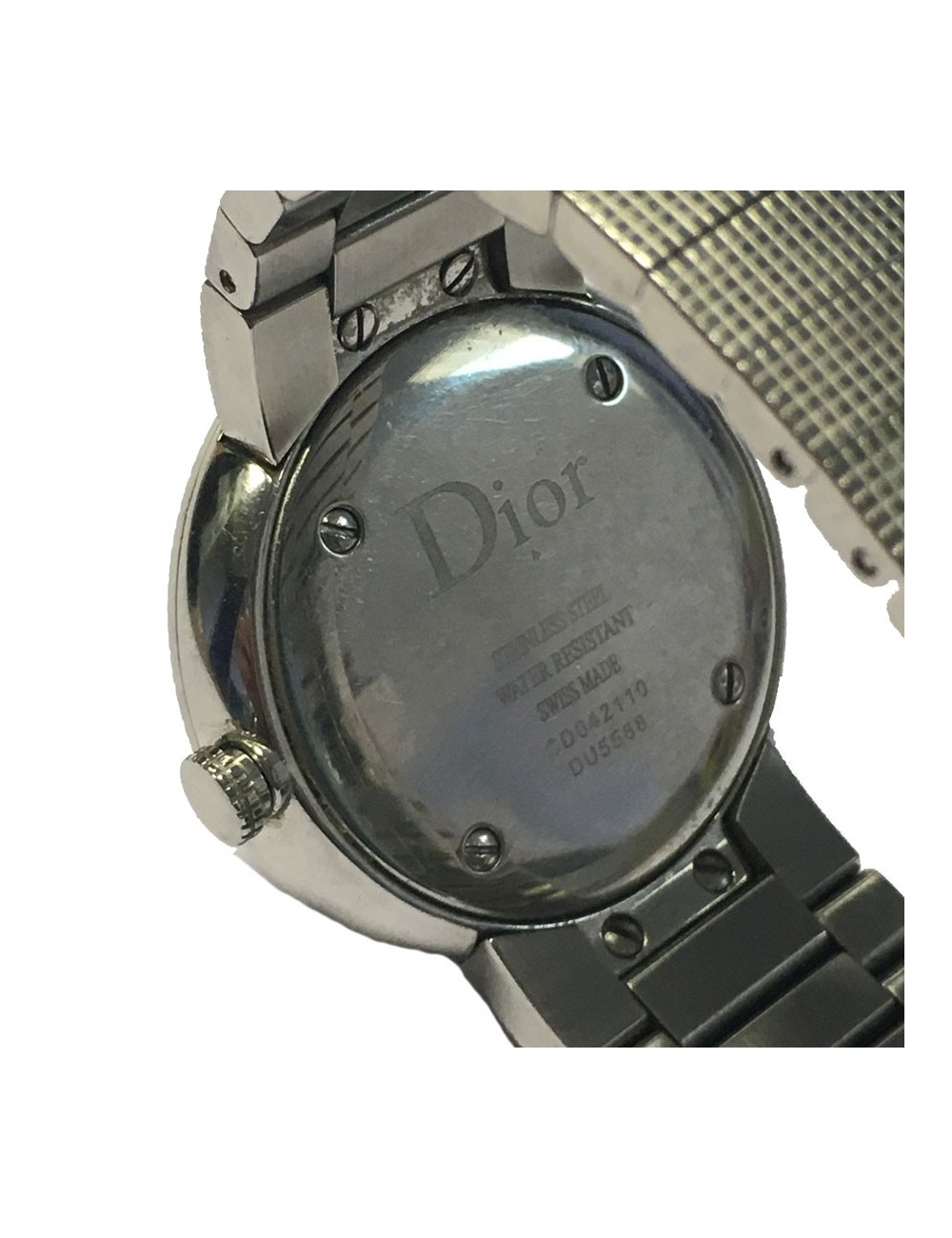 Montre DIOR La D de DIOR en acier argenté