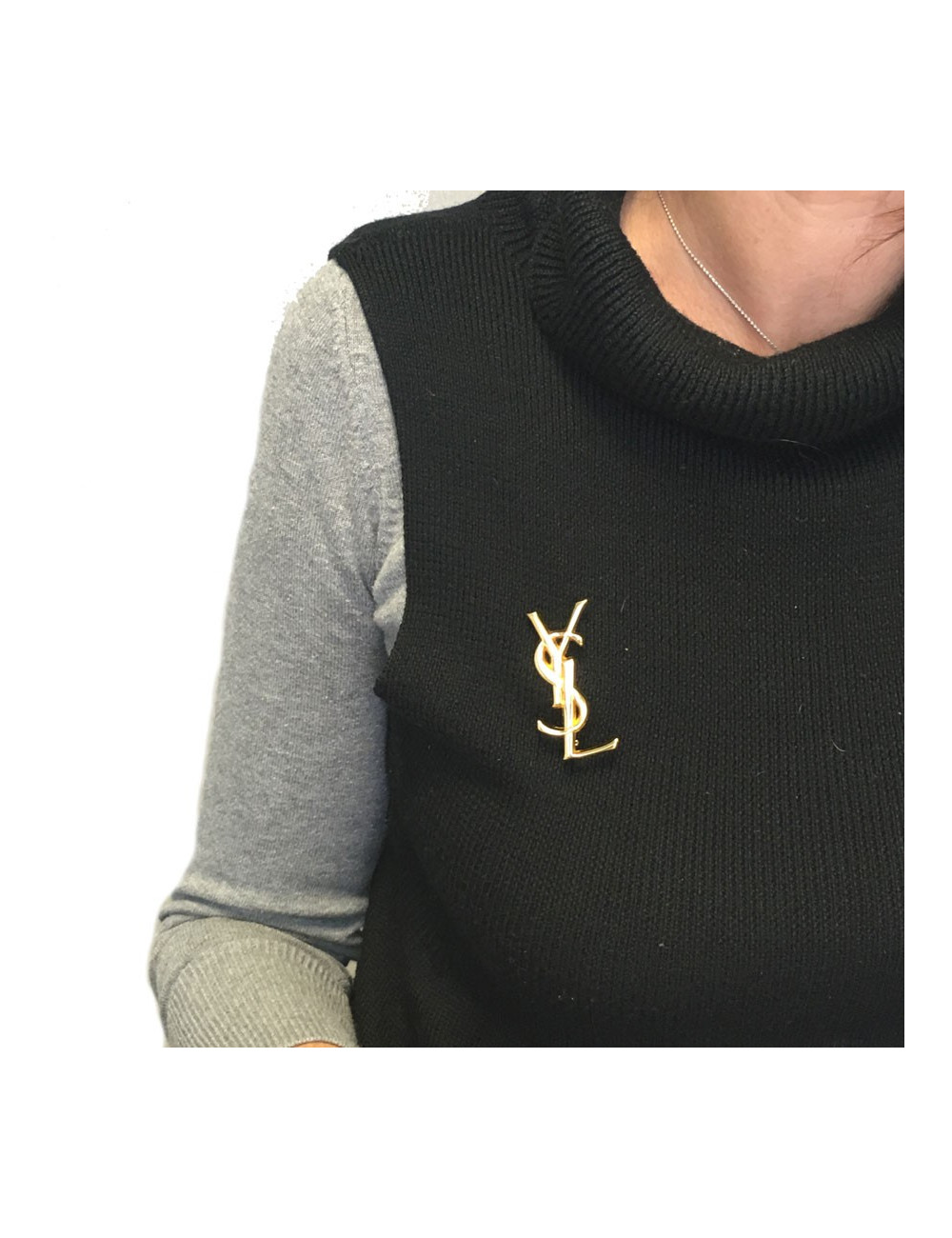 Broche YSL SAINT LAURENT dorée