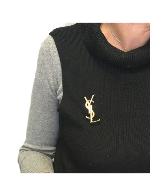 Broche YSL SAINT LAURENT dorée