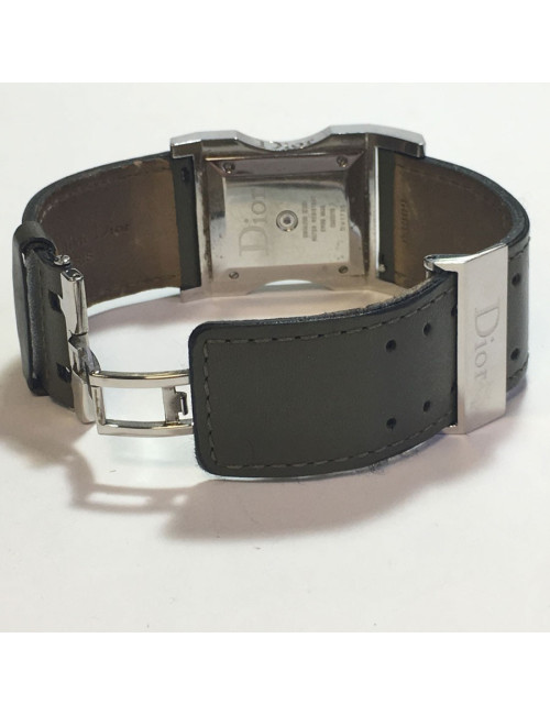 Montre DIOR homme en acier et cuir