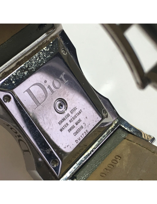 DIOR man in steel and leather watch