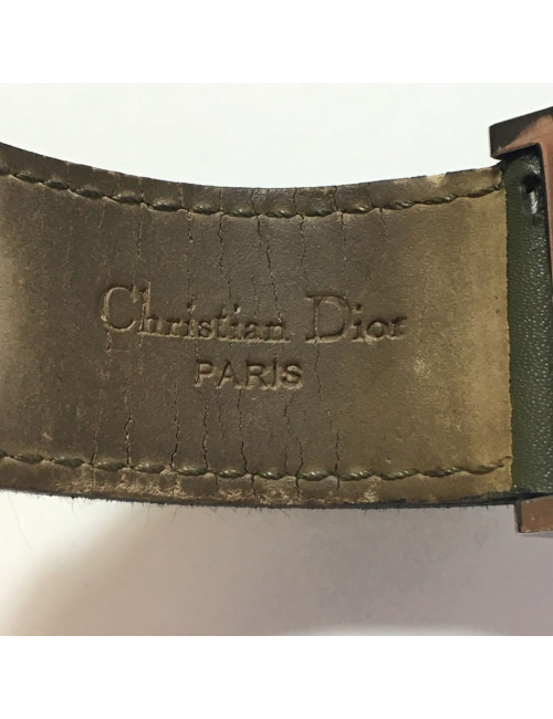 DIOR man in steel and leather watch