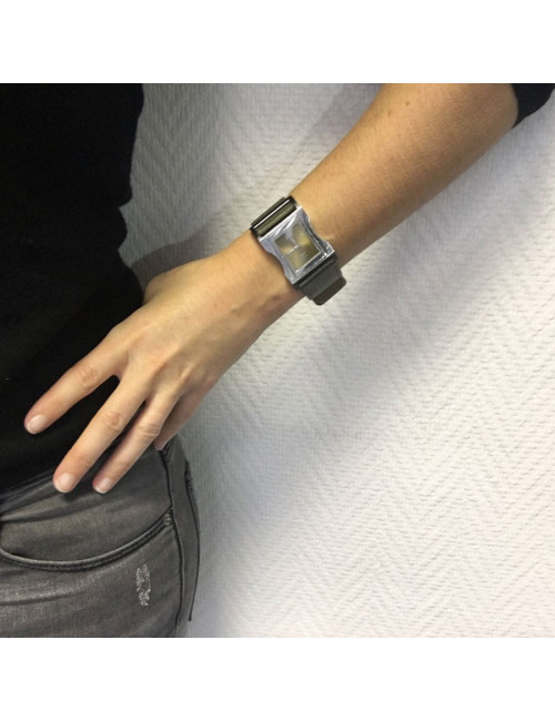 Montre DIOR homme en acier et cuir