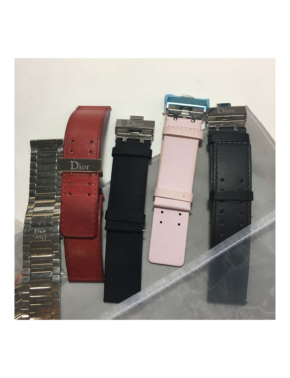 Montre DIOR homme en acier et cuir