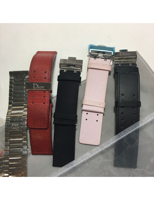 DIOR man in steel and leather watch