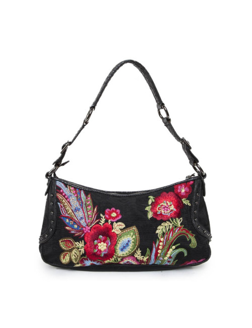 Sac Just CAVALLI broderies fleurs multicolores