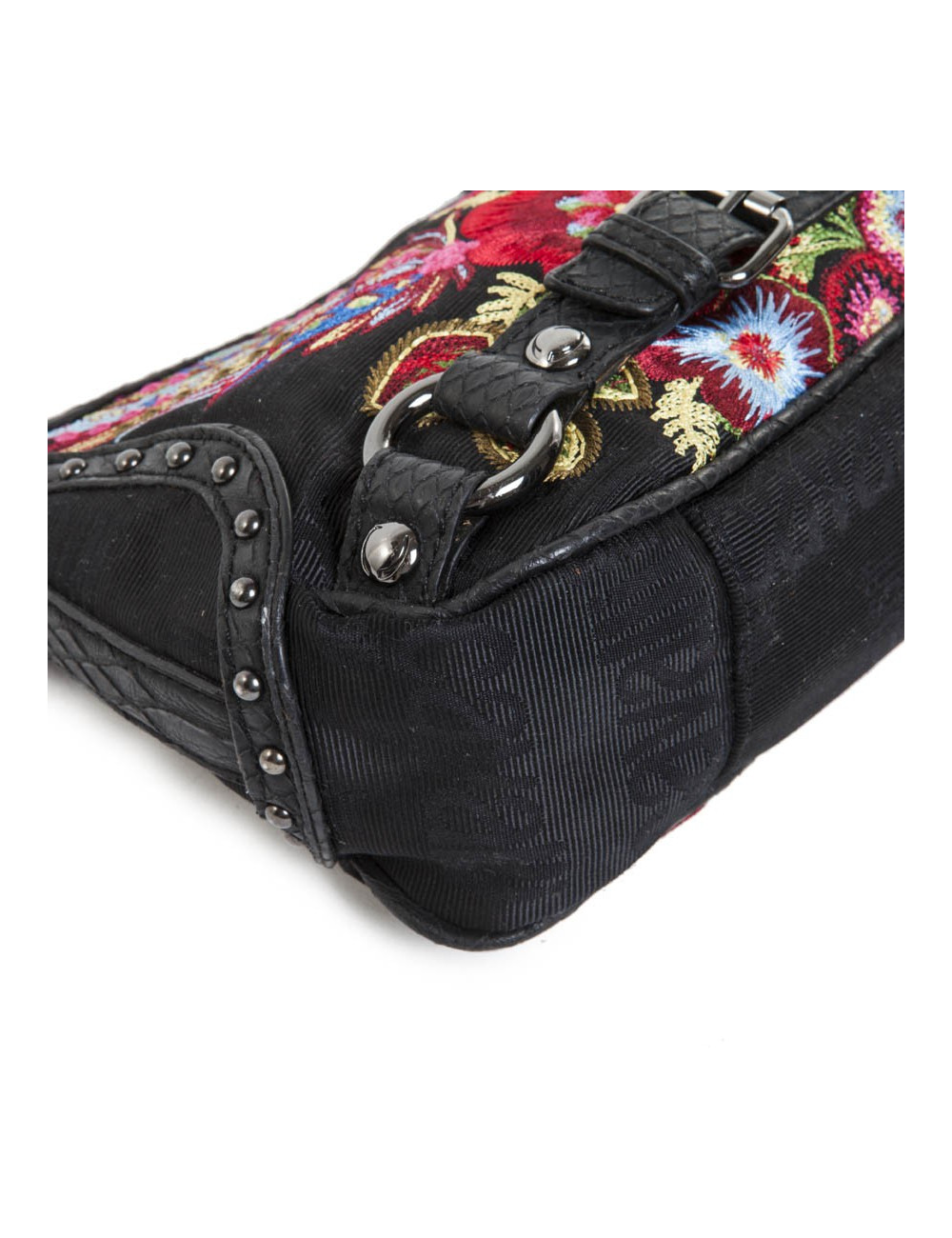 Bag Just CAVALLI multicolor flowers embroidery
