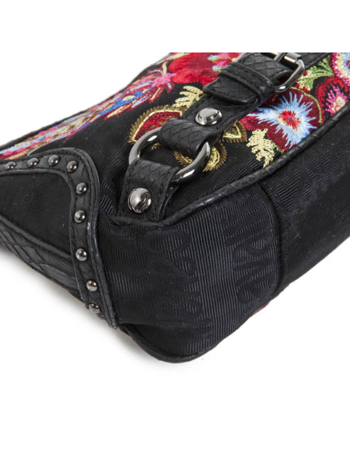 Sac Just CAVALLI broderies fleurs multicolores