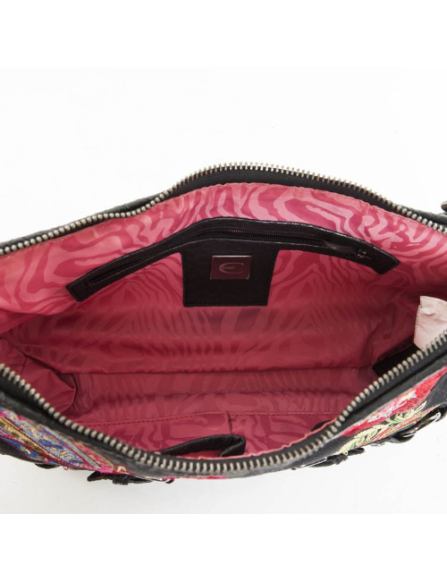 Sac Just CAVALLI broderies fleurs multicolores