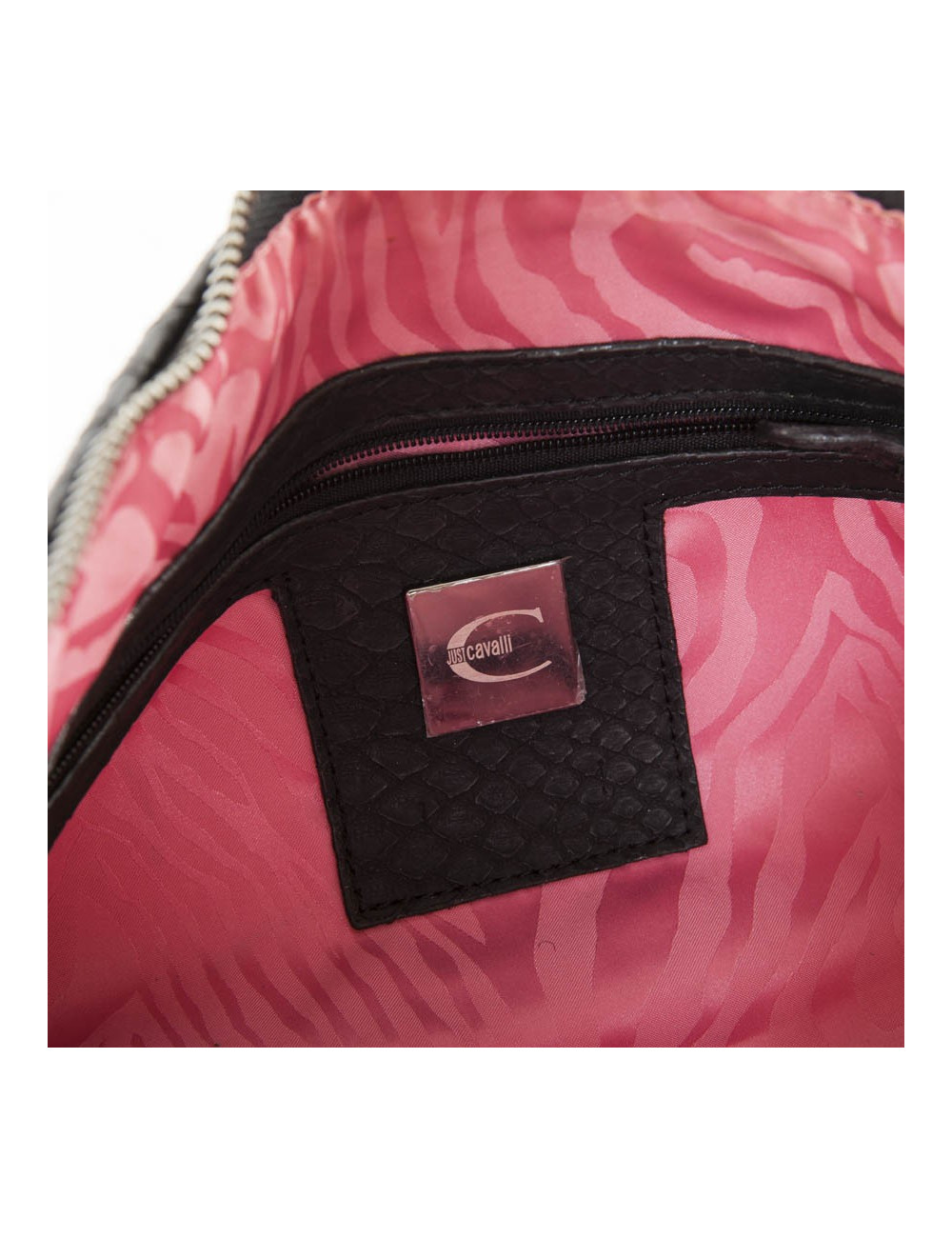 Bag Just CAVALLI multicolor flowers embroidery