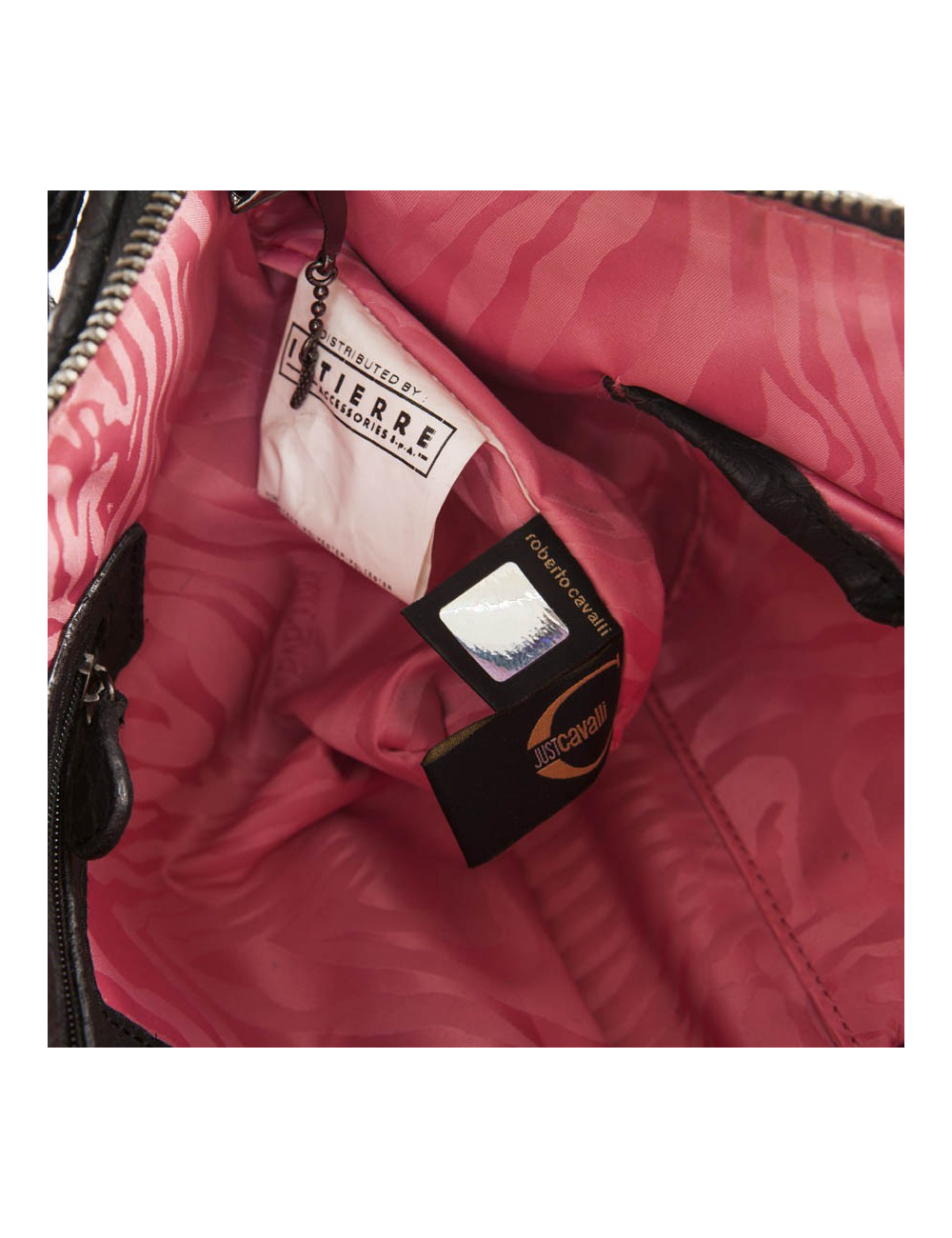 Bag Just CAVALLI multicolor flowers embroidery