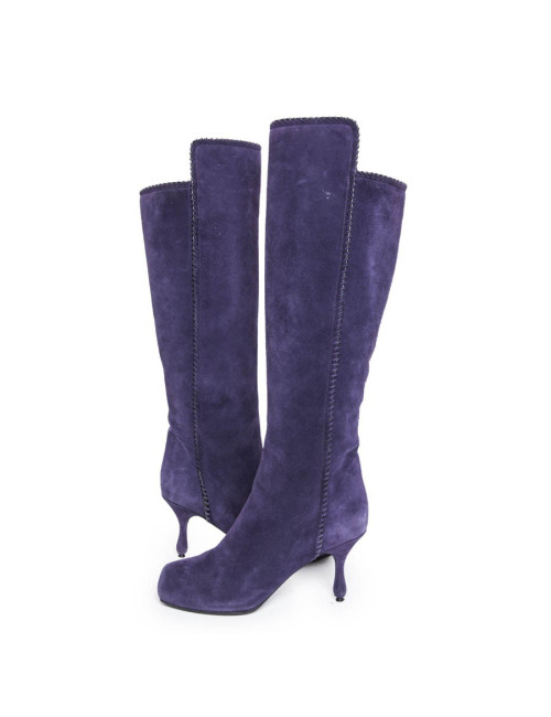 Bottes MARC JACOBS T 36.5 veau velours violet