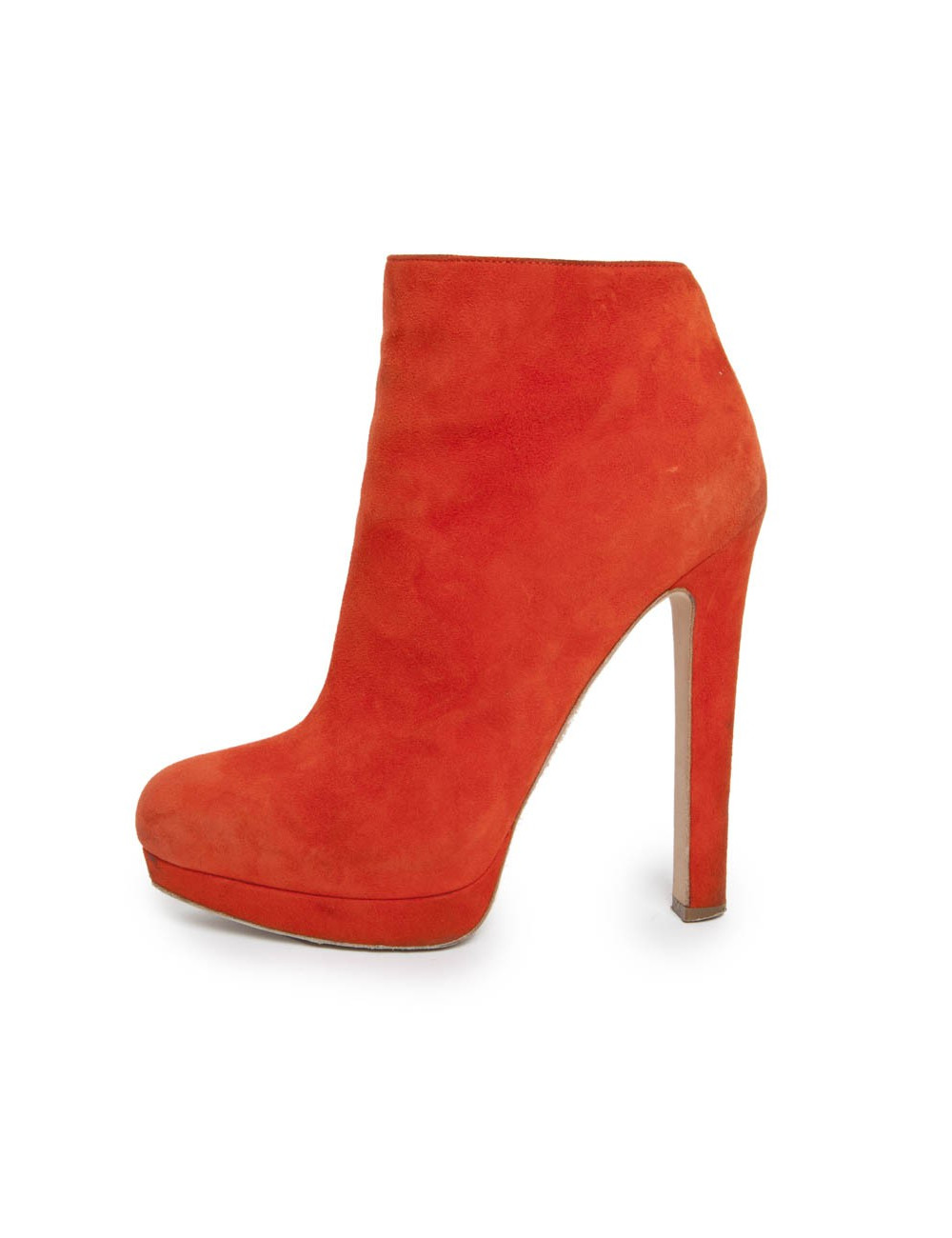 Boots ALEXANDER Mc QUEEN T 37 veau velours orange