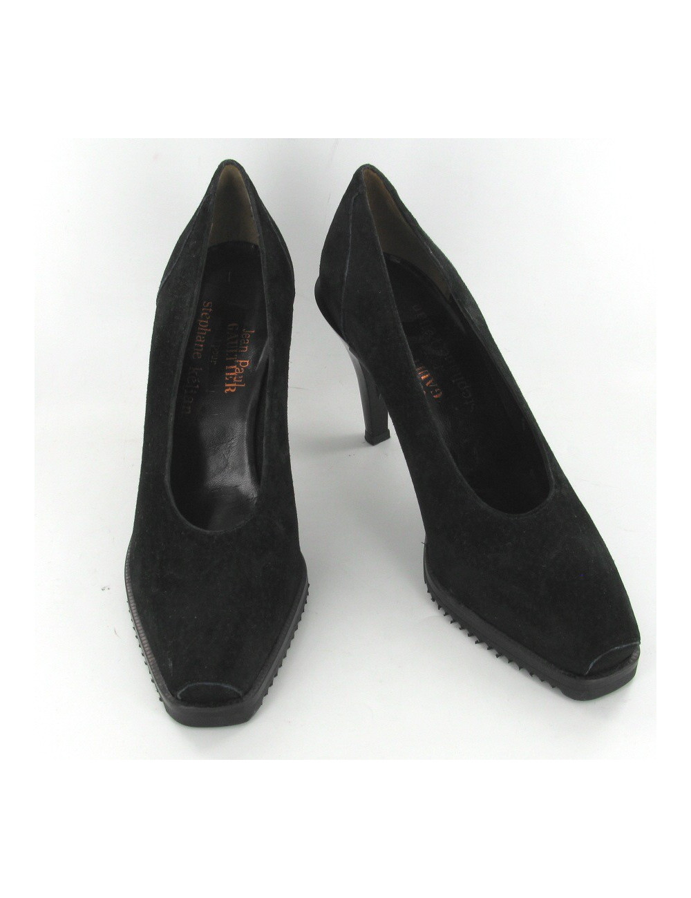 Escarpins en daim noir T39 JEAN PAUL GAUTHIER pour STEPHANE KELIAN