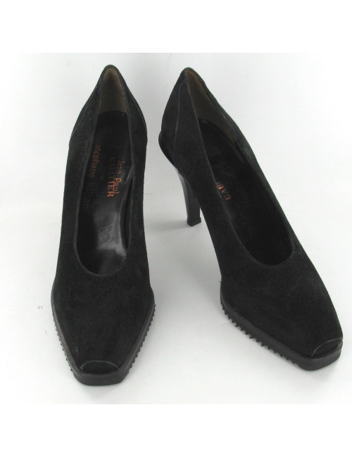 Escarpins en daim noir T39 JEAN PAUL GAUTHIER pour STEPHANE KELIAN