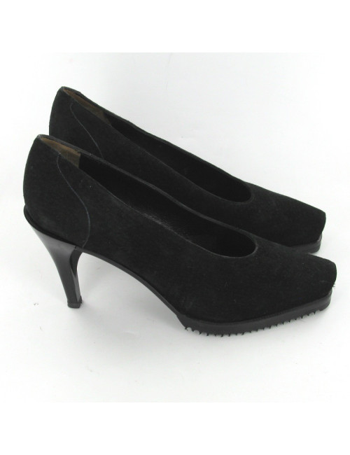 Escarpins en daim noir T39 JEAN PAUL GAUTHIER pour STEPHANE KELIAN