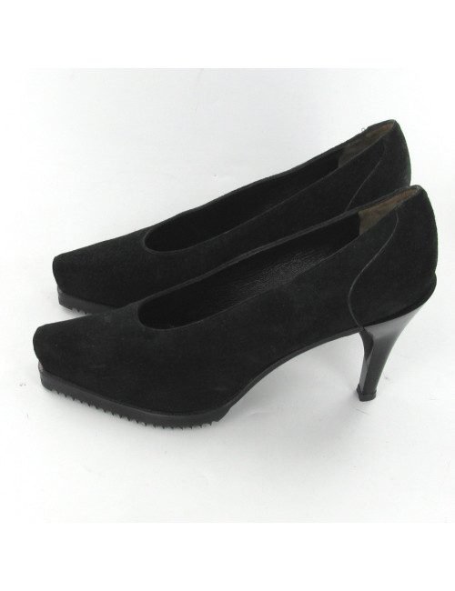 Escarpins en daim noir T39 JEAN PAUL GAUTHIER pour STEPHANE KELIAN