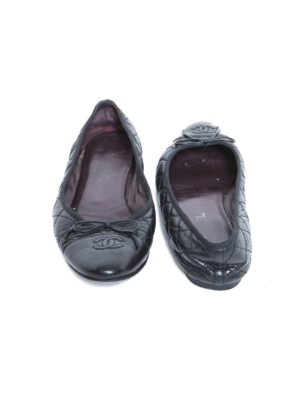 Ballerines CHANEL matelassées noir t 39