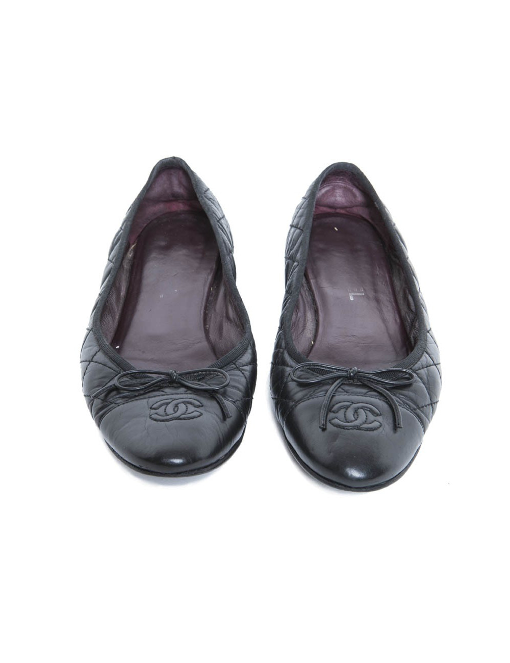 Ballerines CHANEL matelassées noir t 39