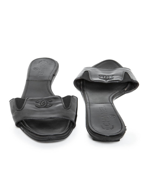 Mules CHANEL noir T 39.5