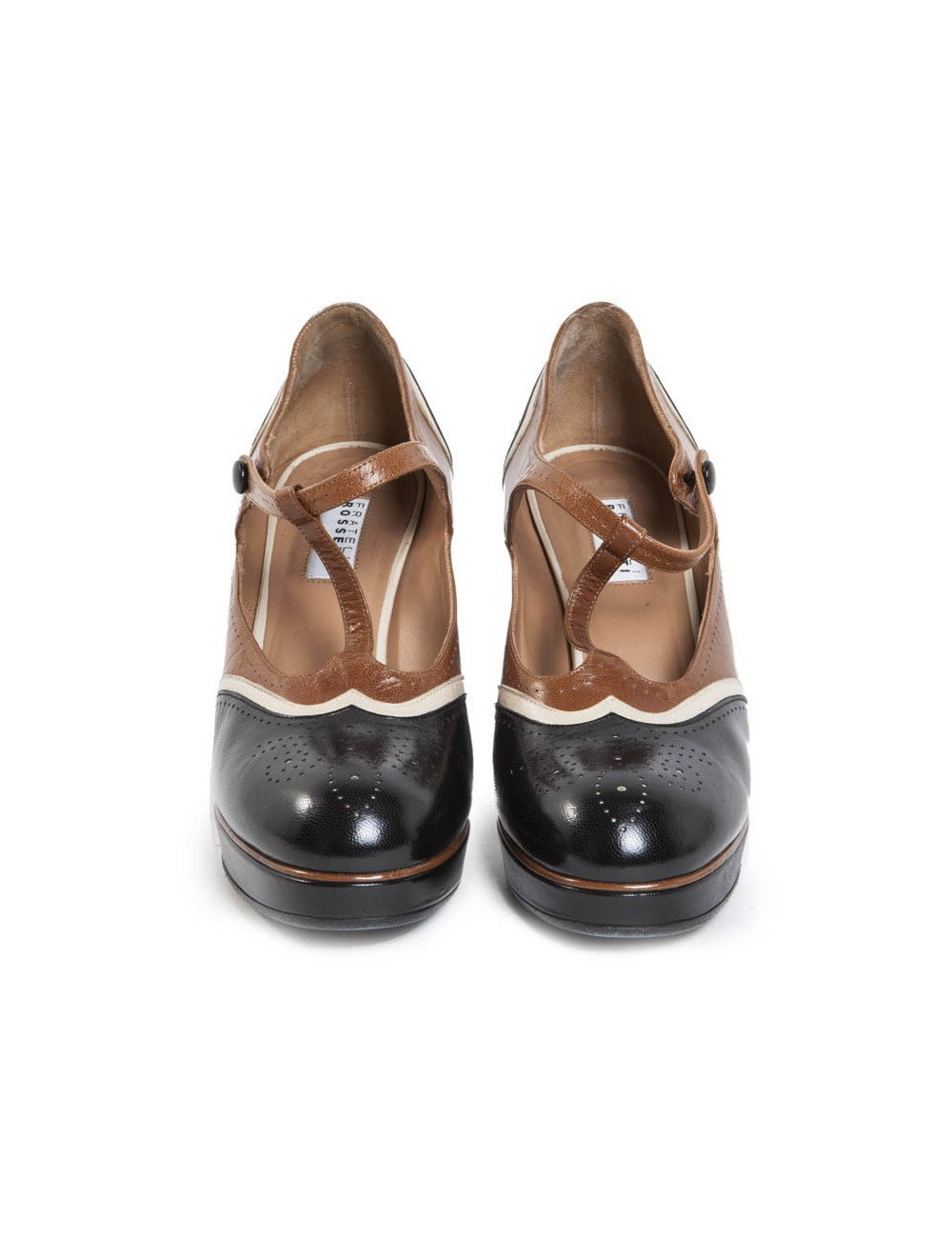 FRATELLI ROSSETTI leather Tricolore T38 pumps, 5