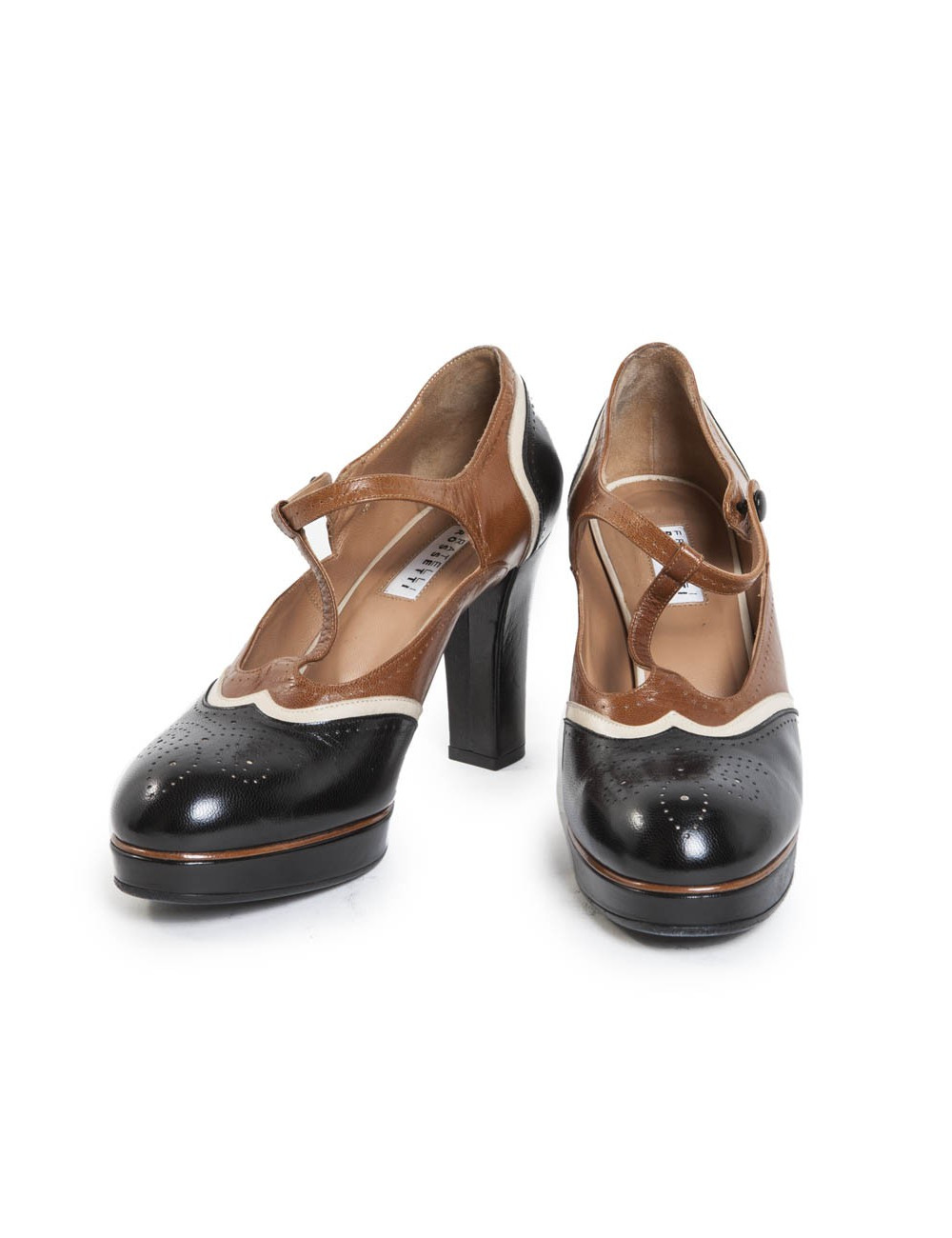 FRATELLI ROSSETTI leather Tricolore T38 pumps, 5