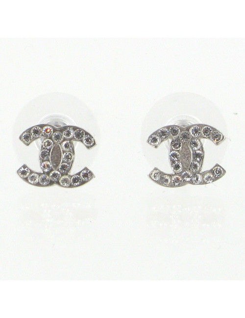 Petits clous d'oreilles CC strass