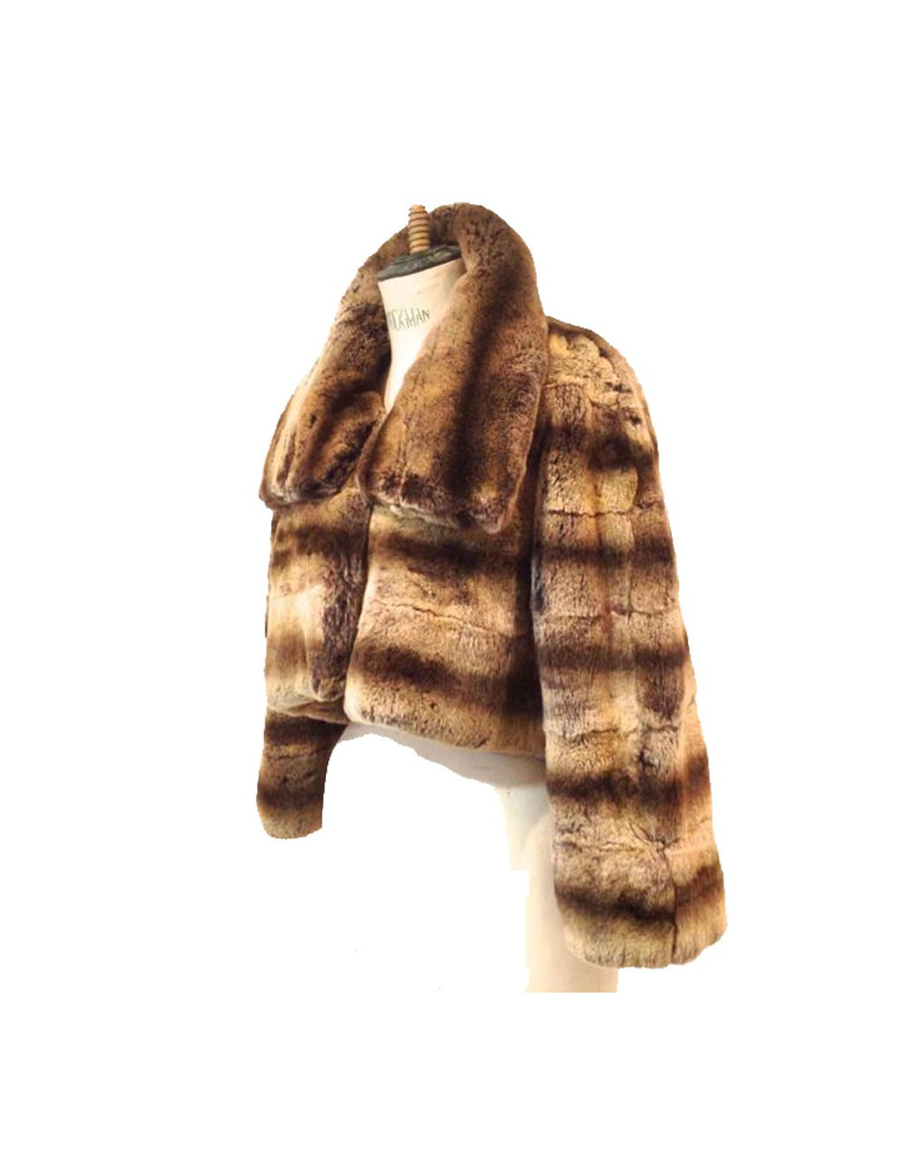 Veste DOLCE REBECCA en vison dégradé beige