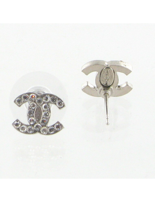 Petits clous d'oreilles CC strass